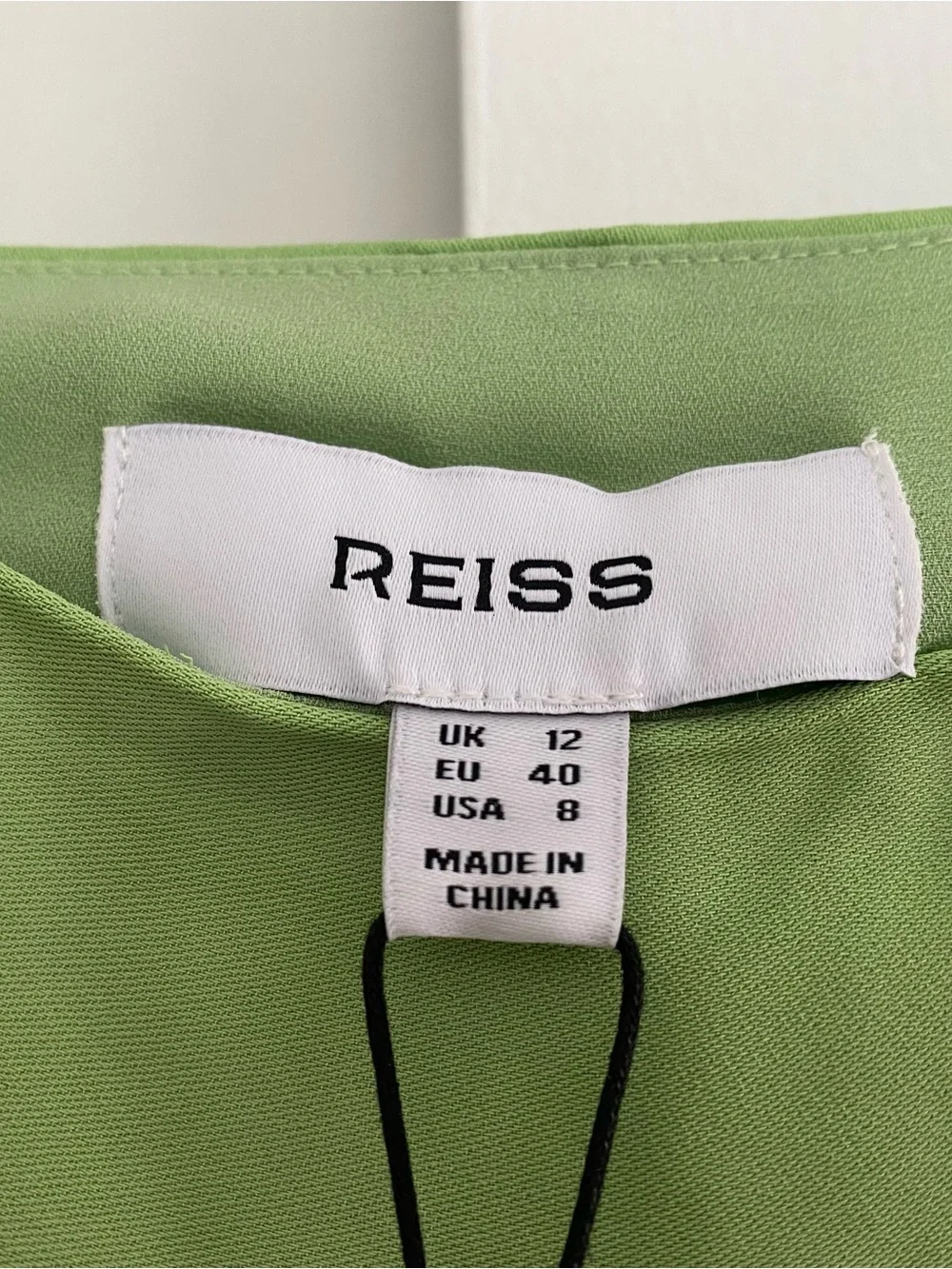 NWT Reiss green asymmetrical ruffle midi slip dress - wedding guest dress size 8 - Picture 7 of 8